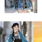 Silver Bell Hanfu Women's Han Element Improved Top Half Skirt Ancient Clothing Full Set Miao Xinjiang Exotic Style Daily