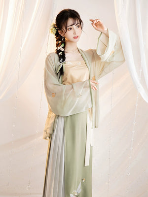 Indulge in the elegance of the Song Dynasty with our exquisite collection of Casual Hanfu. Step into summer with our refreshing Green Suit, meticulously designed to capture the essence of traditional Chinese fashion. Whether you're seeking a Hanfu dress, hair accessories, or a complete ensemble, our range offers versatile options for every occasion. Embrace the timeless charm of Hanfu fashion and explore our selection today.