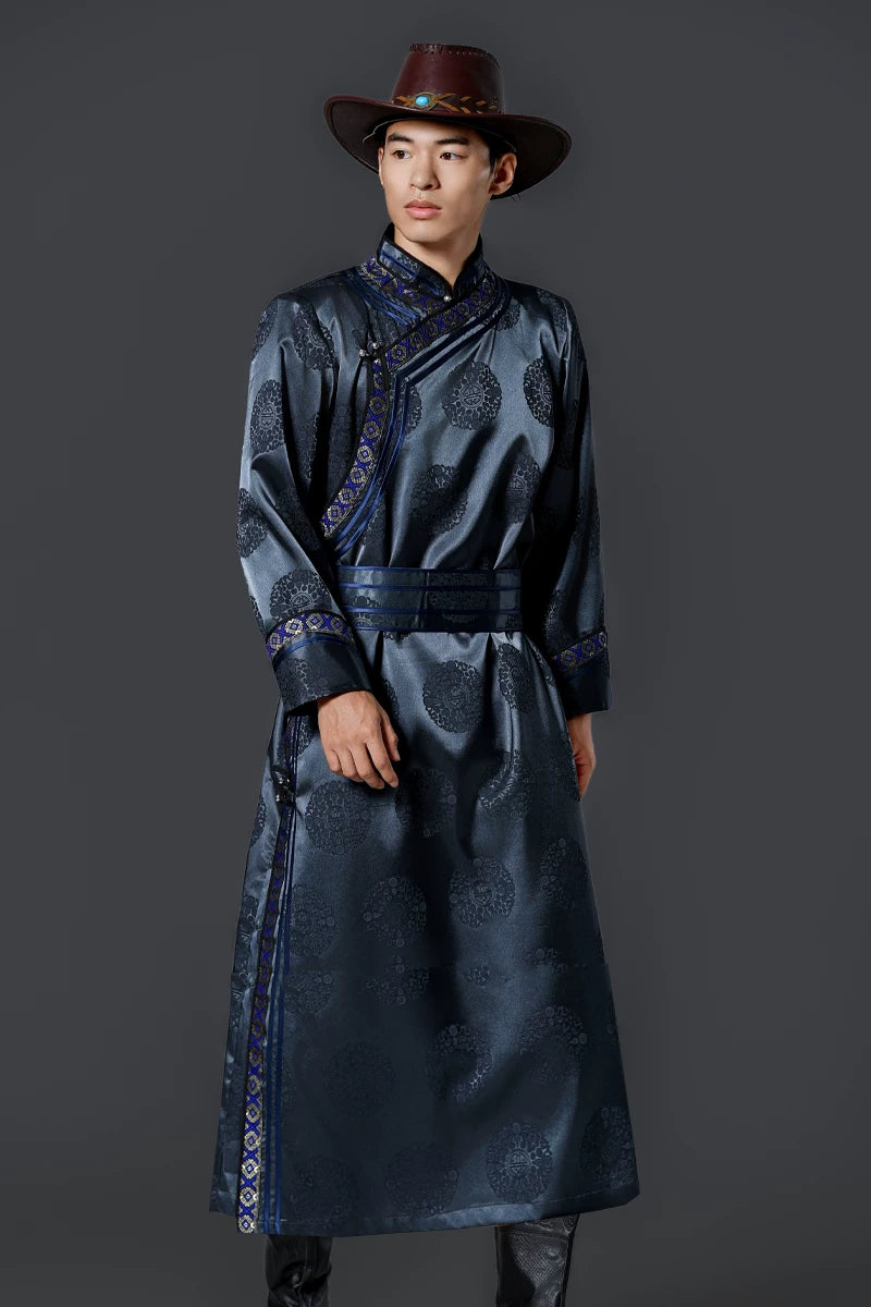 Men's Mongolian Robe | Traditional Long Robe for Daily Life & Performance