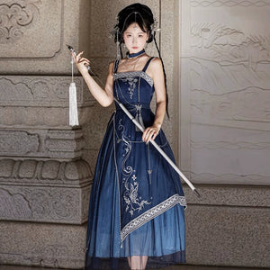 Discover a blue modern hanfu with elegant hanfu sleeves, a stylish hanfu jacket, and timeless charm. Perfect for princess hanfu dress, fairy hanfu dress, or casual hanfu, it suits every hanfu woman. Pair with a hanfu shirt or wear it as a modern hanfu dress. Inspired by Ming Dynasty hanfu, it’s ideal for hanfu cosplay or as a cozy winter hanfu. Visit our hanfu shop for the best modernised hanfu and authentic blue hanfu.