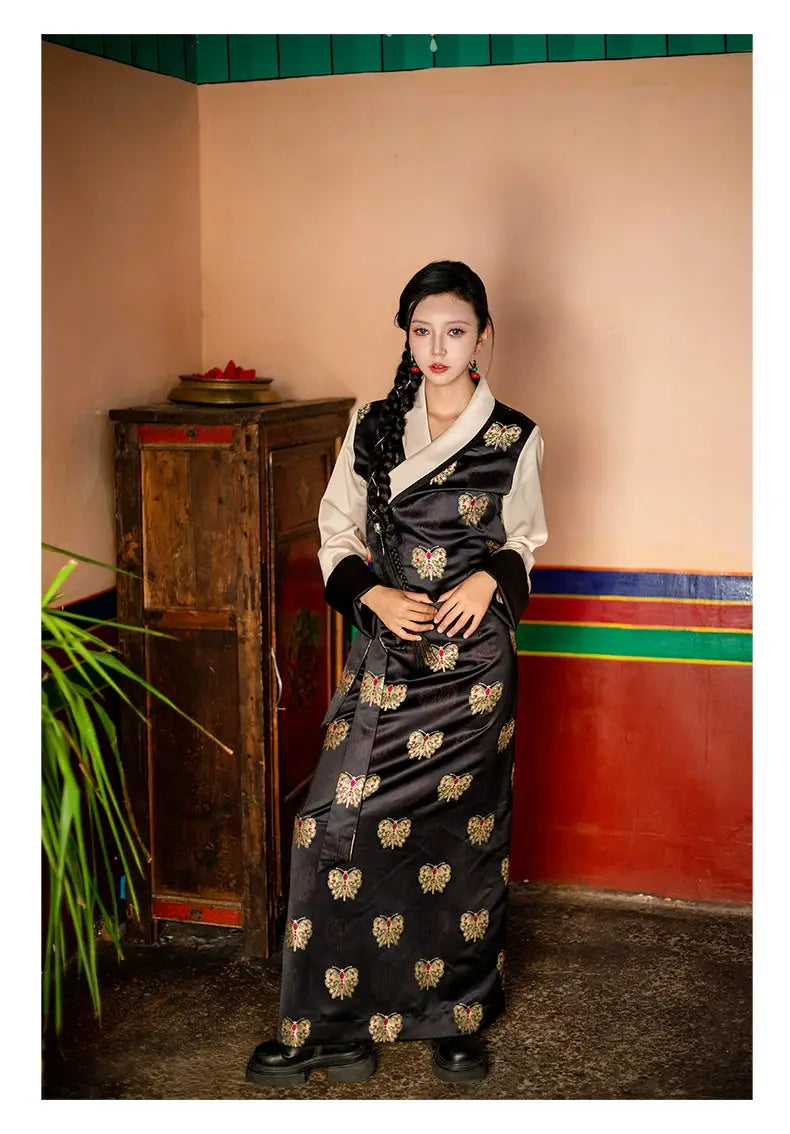 Tibetan traditional long skirt clothing