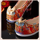 Sankeng Xiuhe Wedding Shoes Women's Customized Tassel Luxury Chinese Wedding Hanfu Shoes Wedding Flat Bow Shoes