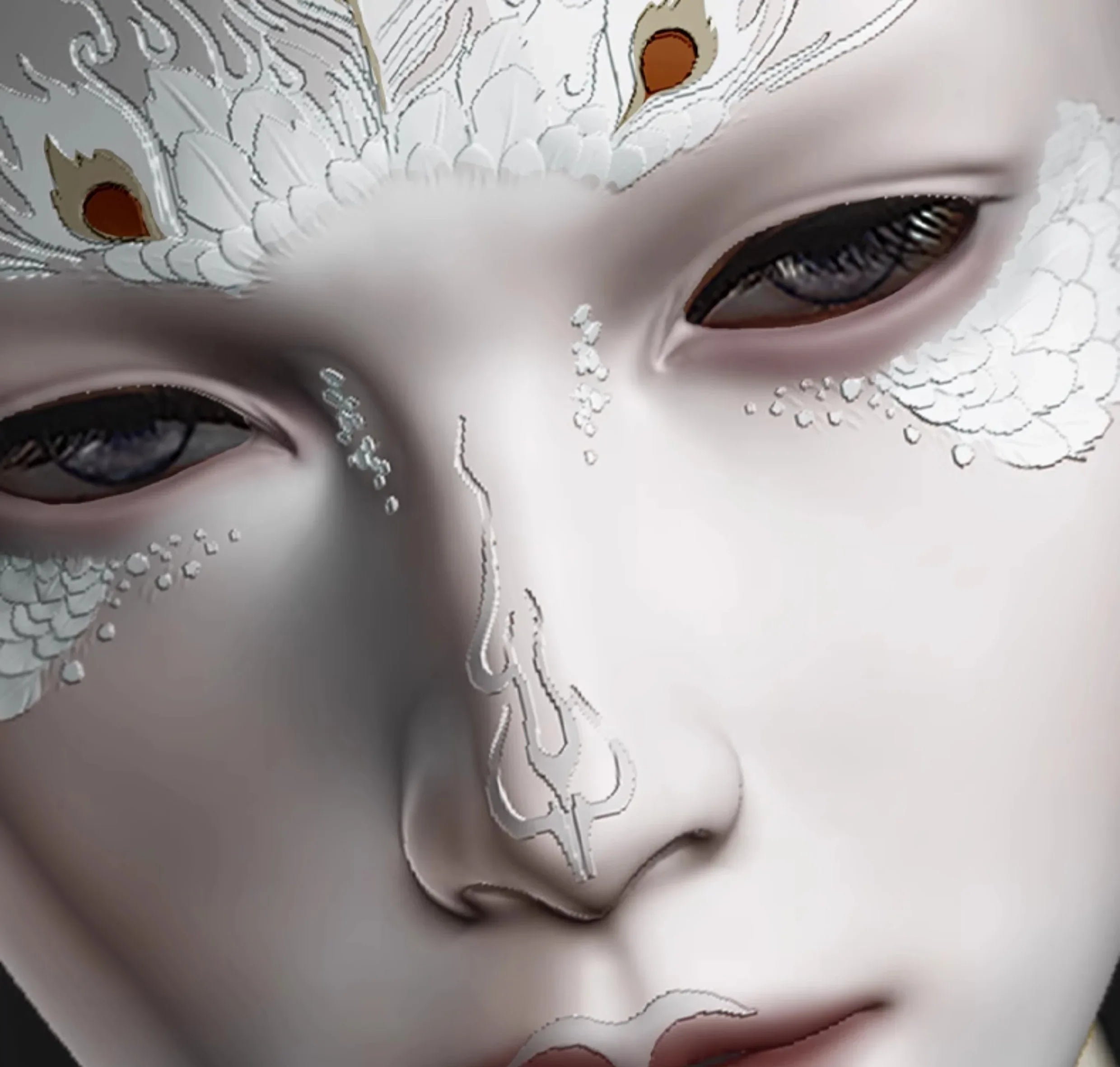 Soul Crop Antique Mask Full Face Adult Handsome Male Emperor