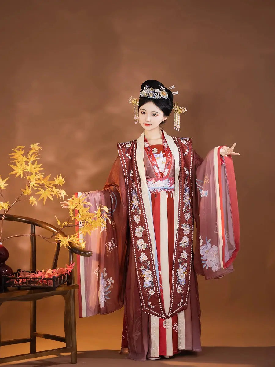 This red hanfu with elegant hanfu sleeves is inspired by Ming Dynasty hanfu male designs. Perfect as a princess hanfu dress, it’s available in silk hanfu, cotton hanfu, and hanfu lolita styles. Featuring layered hanfu jacket options, it’s ideal for hanfu women, including plus size hanfu. Pair it with a hanfu shirt and shop authentic designs at our hanfu shop.