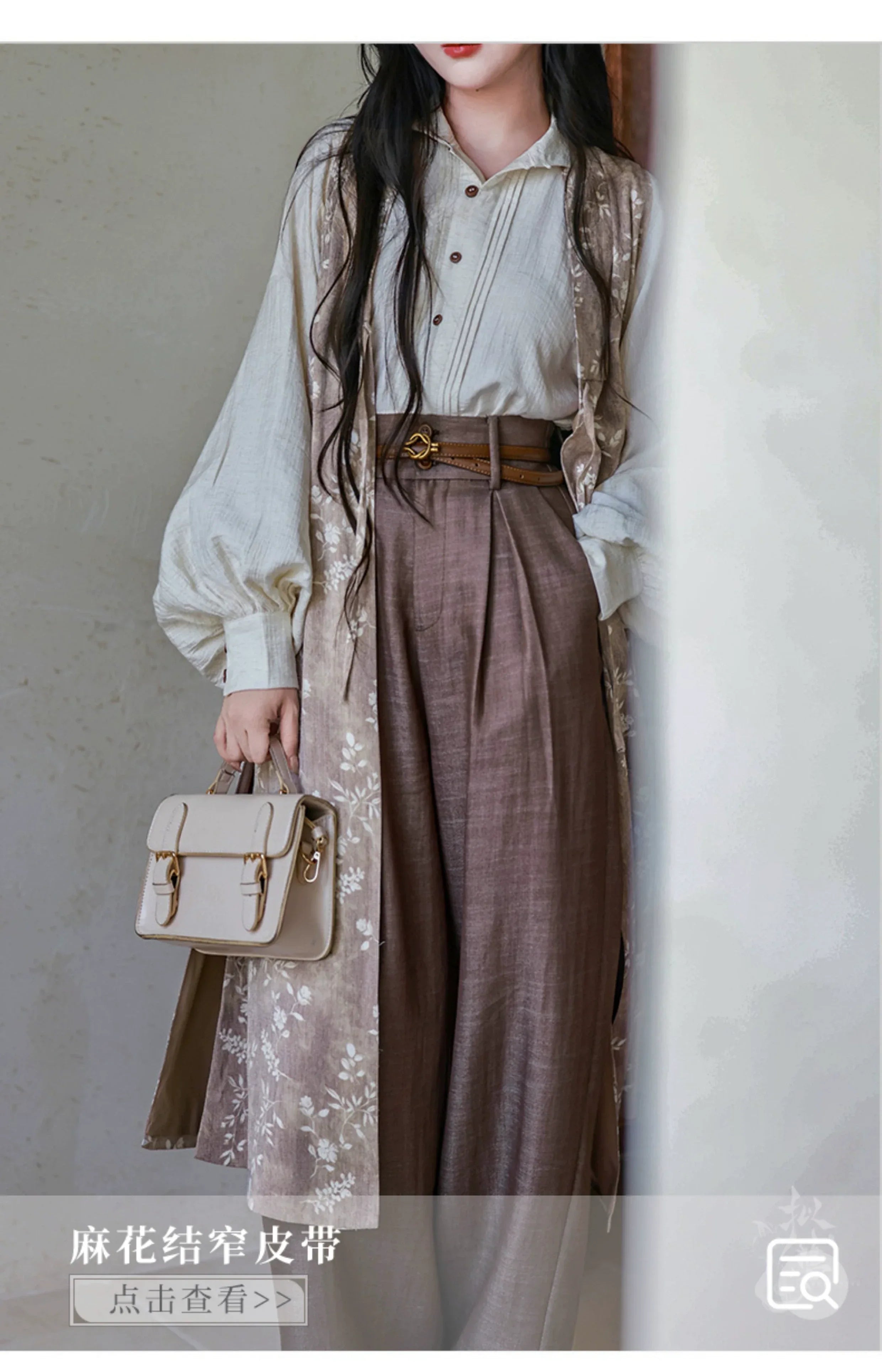 “Seventy-Two Haze” – New Chinese Blouse & High-Waisted Trousers | South-of-France Holiday Edition - Yandan_Hanfu