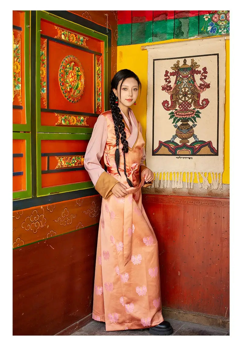 Tibetan traditional long skirt clothing