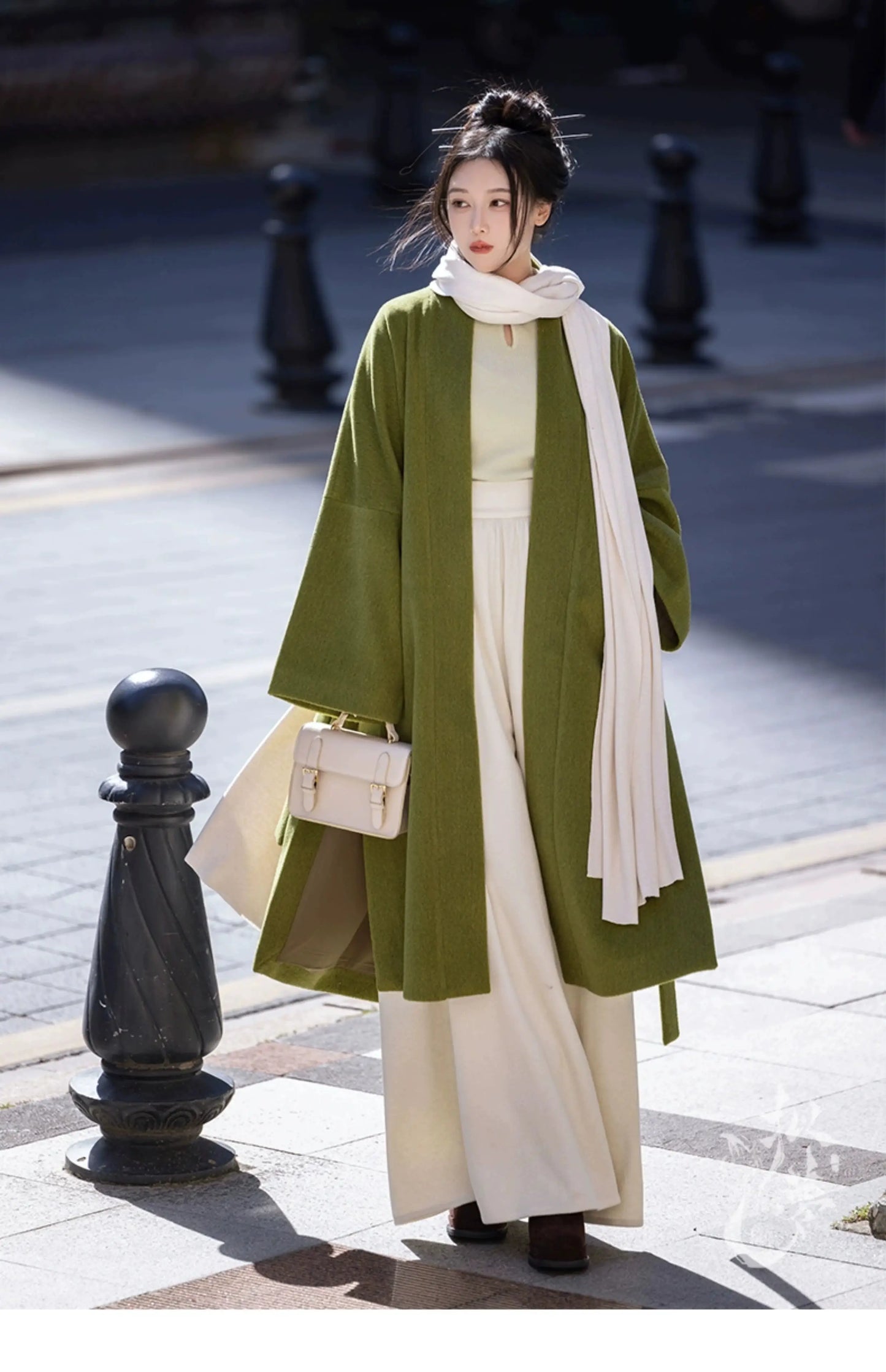 Green coat Zi autumn and winter Song pants daily commuter Hanfu