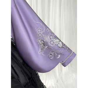 Chinese-Inspired Purple Lolita Dress – Elegant Daily Wear with Apron, Vintage Maid Style & Cottagecore Touch - Yandan_Hanfu