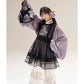 [Flower Mist] Pipa Sleeve Crossneck Shirt Ming Hanfu Women's Black Skirt Horse Skirt Set