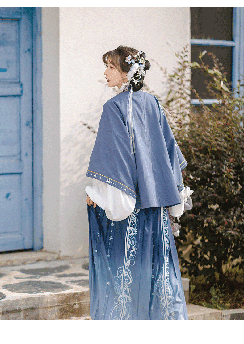 This elegant blue hanfu for women features flowing hanfu sleeves, intricate hanfu patterns, and classic hanfu layers. Perfect as a princess hanfu dress, fairy hanfu dress, or sexy hanfu, it’s inspired by Tang Dynasty hanfu and ideal for hanfu cosplay or hanfu dance styles. Available in plus size hanfu, it pairs beautifully with a chic hanfu skirt. Wondering where to buy hanfu? Explore our trusted hanfu shop for the best hanfu for sale options. 