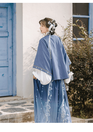 This elegant blue hanfu for women features flowing hanfu sleeves, intricate hanfu patterns, and classic hanfu layers. Perfect as a princess hanfu dress, fairy hanfu dress, or sexy hanfu, it’s inspired by Tang Dynasty hanfu and ideal for hanfu cosplay or hanfu dance styles. Available in plus size hanfu, it pairs beautifully with a chic hanfu skirt. Wondering where to buy hanfu? Explore our trusted hanfu shop for the best hanfu for sale options. 