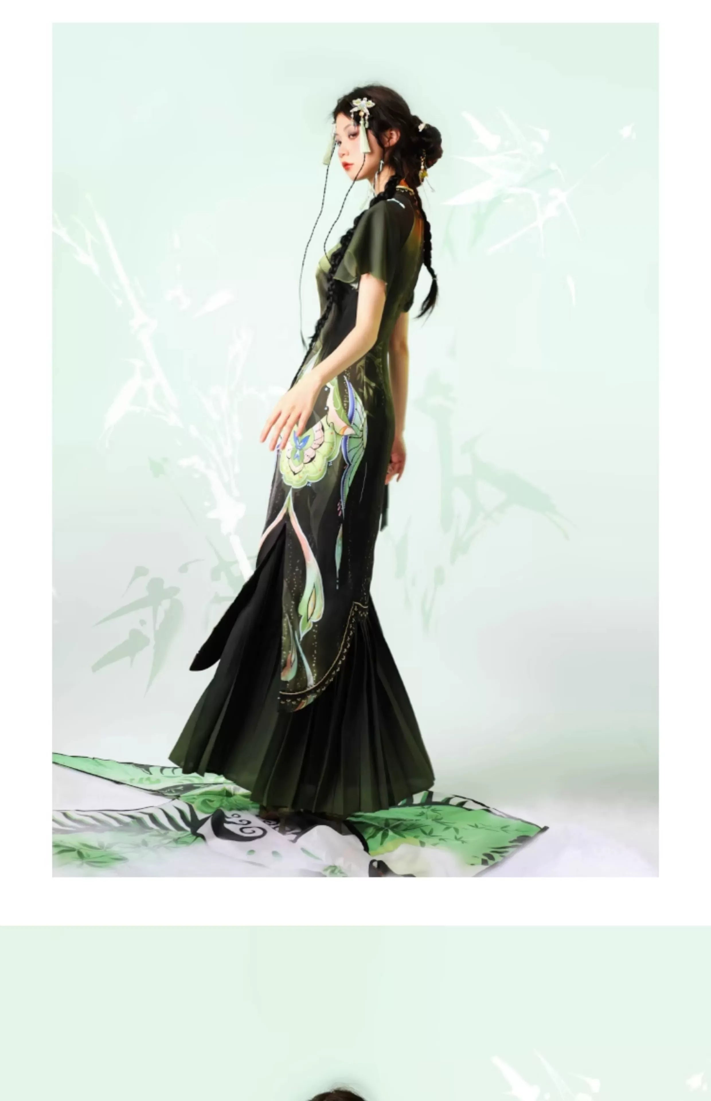 black and green ombre dress Special Ombre Black Green Metallic Prom Dress Sleeveless - $120.9816 #MYS68028