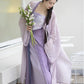 Monet Garden Pink Purple Oil Painting Sense Song Dress