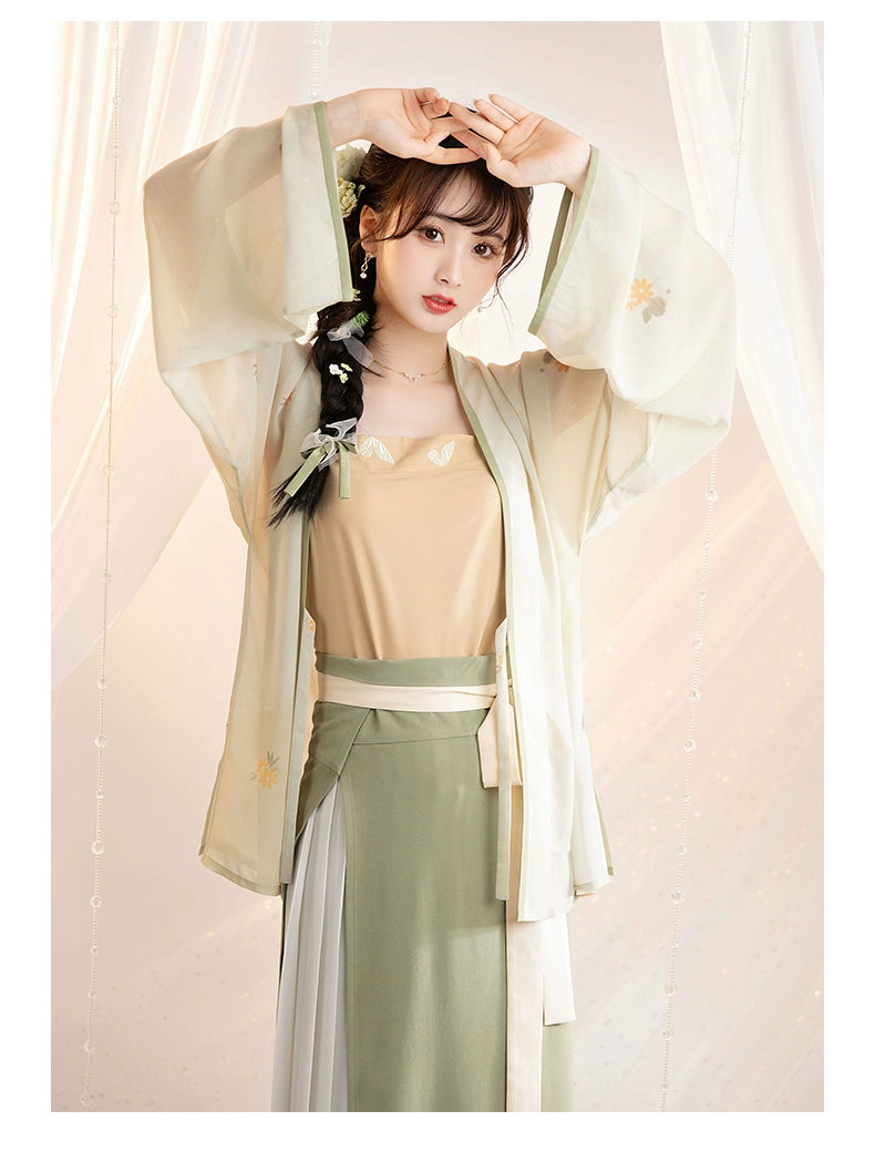 Indulge in the elegance of the Song Dynasty with our exquisite collection of Casual Hanfu. Step into summer with our refreshing Green Suit, meticulously designed to capture the essence of traditional Chinese fashion. Whether you're seeking a Hanfu dress, hair accessories, or a complete ensemble, our range offers versatile options for every occasion. Embrace the timeless charm of Hanfu fashion and explore our selection today.