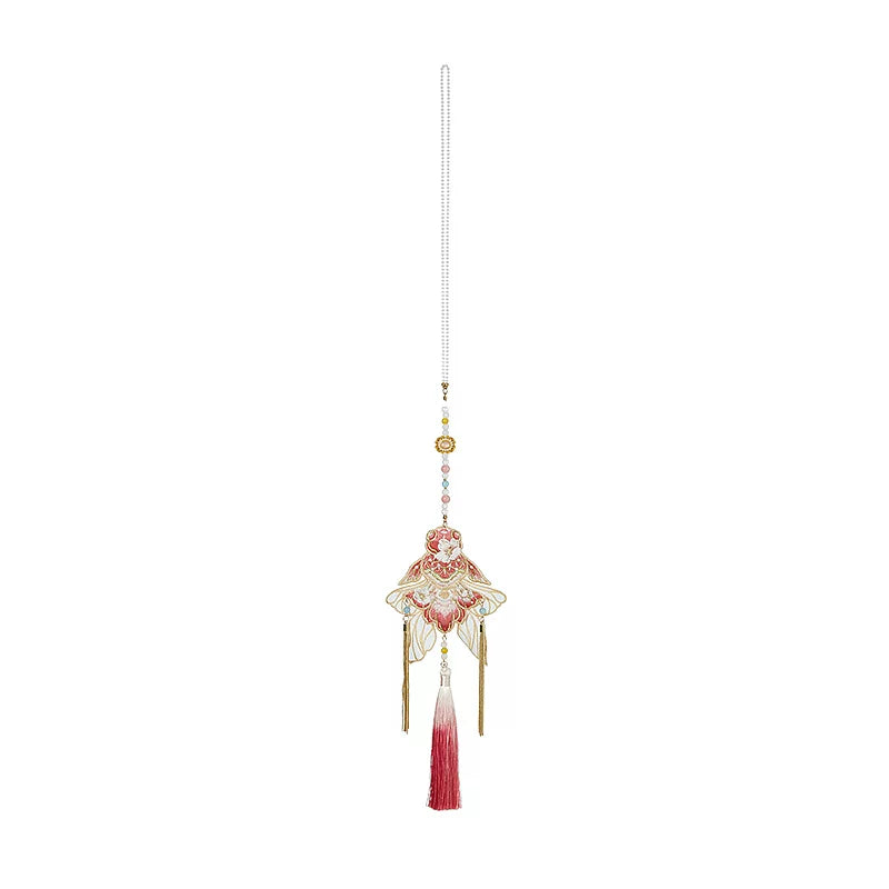 Bogu Peach Blossom koi waist ornament for Hanfu styling