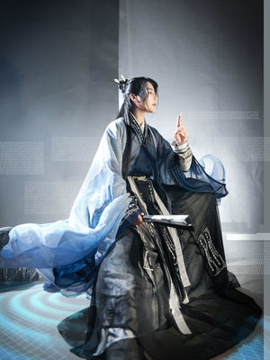 Embark on a journey through the Song Dynasty with our Yuanshi large-sleeved shirts. Infused with metaverse magic and Hanfu technology, explore Jin and Tang Dynasty menswear. Elevate your look with virtual reality-inspired Hanfu cloaks and belts. Dive into Genshin Impact-inspired Hanfu cosplay. From Ruqun to Ming Hanfu styles, our collection blends tradition with innovation for the modern man.