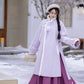 Iris set embroidery purple autumn and winter Hanfu