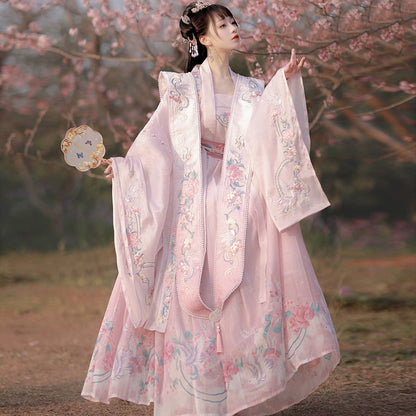 Song Dynasty Han pink Clothing Fairy Elegant Chinese Style Xiachu Ancient Clothing Spring and Autumn