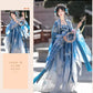 This blue hanfu for women features elegant hanfu sleeves, intricate hanfu patterns, and layered designs. Perfect as a princess hanfu dress, fairy hanfu dress, or sexy hanfu, it’s inspired by Tang Dynasty hanfu and ideal for hanfu cosplay or hanfu dance styles. Shop plus size hanfu, hanfu skirts, and more at our trusted hanfu shop. Wondering where to buy hanfu? Explore hanfu for sale from top Chinese clothing brands and the best Chinese designer clothing websites at our Chinese clothing store online.