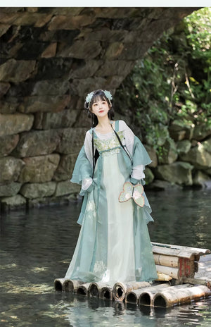 Discover green Traditional hanfu for women with elegant hanfu sleeves, intricate hanfu patterns, and layered designs. Perfect for princess hanfu dress, fairy hanfu dress, sexy hanfu, or hanfu cosplay. Pair with a hanfu skirt, hanfu coat, or dark green hanfu jacket. For men, shop modern hanfu male robes inspired by Tang Dynasty hanfu. Visit our hanfu shop for the best hanfu for sale. 