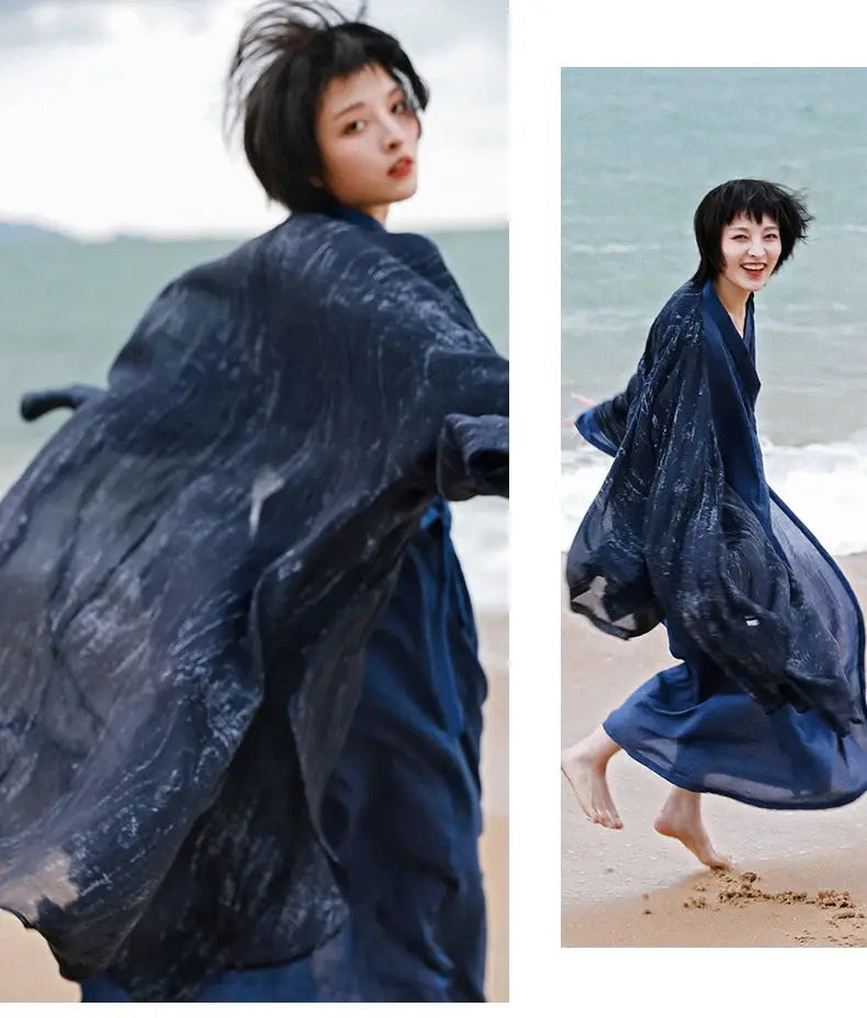 Super fairy autumn three-piece Hanfu antique jacket Chinese suit women's clothing