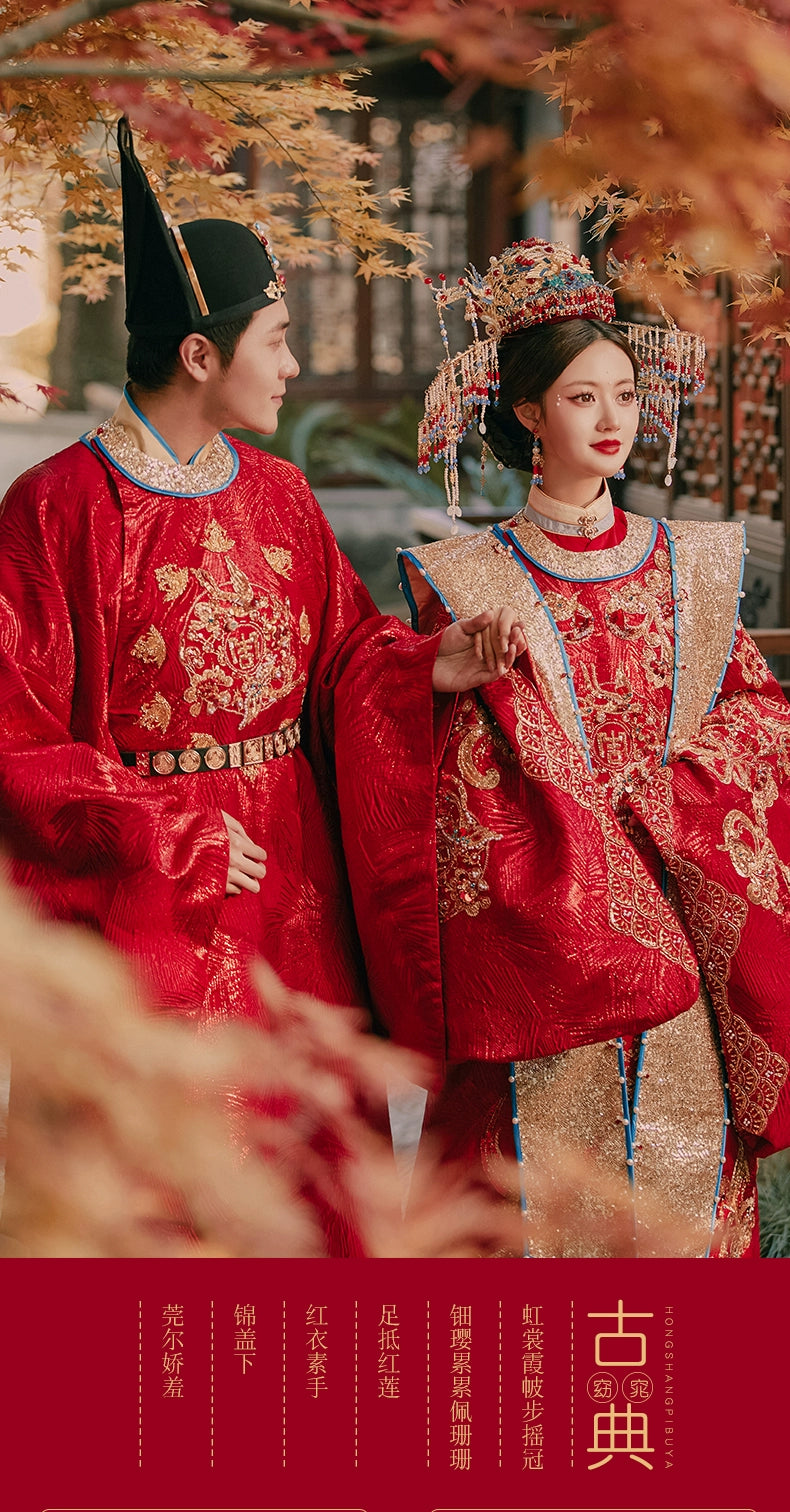 Ming-made Han-style wedding clothes, men's and women's couples' suits