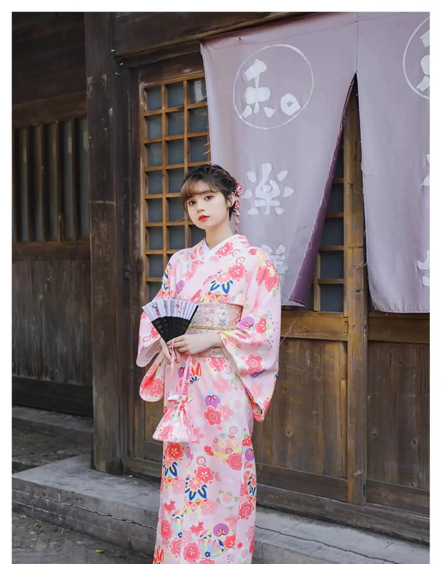 Cherry Blossom Pink Kimono - Japanese Kimono Style | Japanese Female Wear Waist seal and inner cover are not included. / M (165 and above) Cherry Blossom Pink Kimono - Japanese Kimono Style | Japanese Female Wear Waist seal and inner cover are not included. / M (165 and above)