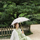 High-end lace Taisho Roman style modified kimono retro dress avocado green