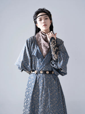 Step back in time with our Tang Dynasty-inspired Hanfu featuring the iconic Tang Yuan collar and half-arm design. Discover the elegance of Tang Dynasty fashion with our collection, perfect for both men and women.