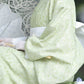 High-end lace Taisho Roman style modified kimono retro dress avocado green