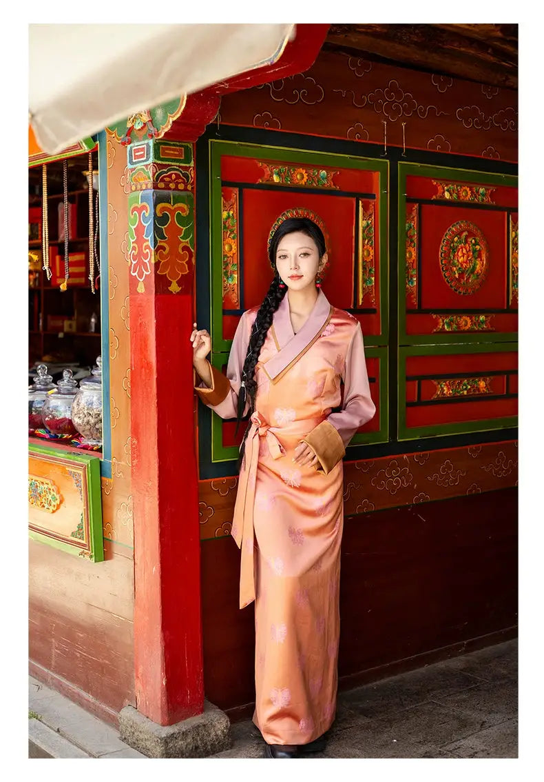 Tibetan traditional long skirt clothing