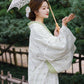 High-end lace Taisho Roman style modified kimono retro dress avocado green