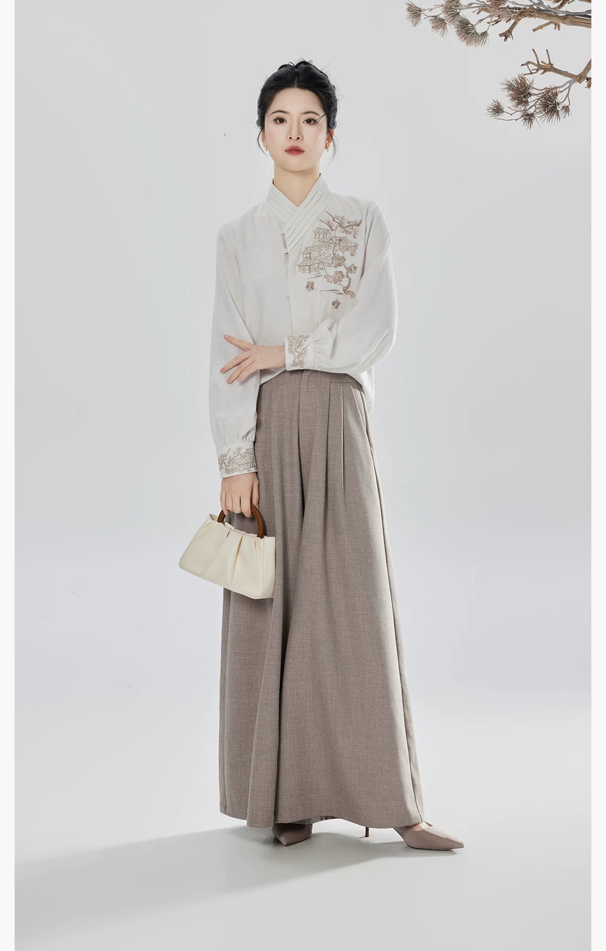 Songyu modern Hanfu floral shirt Song pants and skirt product photo 19