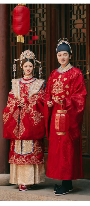 Discover elegant red Chinese wedding dresses, cheongsam wedding dresses, and Chinese collar wedding gowns. For men, shop Chinese wedding suits, male outfits, and wedding hanfu. Our collection includes plus size Chinese wedding dresses, modern Chinese wedding dresses, and accessories like Chinese wedding shoes and flowers. Don’t miss our Chinese wedding cabinet for special occasions.