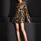 Fashionable jacquard Cheongsam blazer dress with elegant brocade patterns.