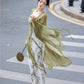 Bamboo Green New Chinese Hanfu Dress