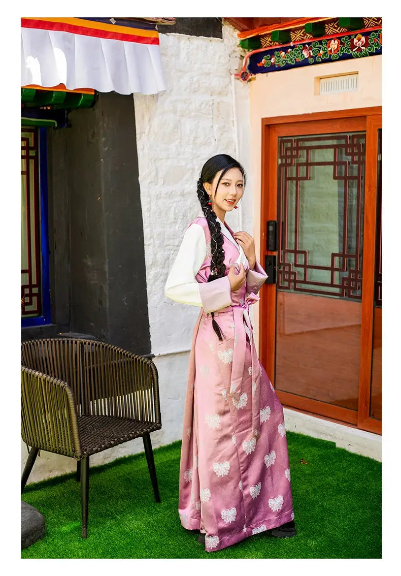 Tibetan traditional long skirt clothing