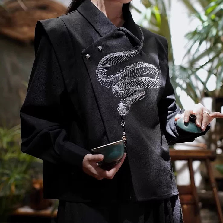 [Snake Bone] New Chinese  embroidered shirt for men and women