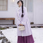 Iris set embroidery purple autumn and winter Hanfu