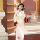 autumn and winter lolita spring dawn Chinese style short vest new year red robe long sleeve op cheongsam dress