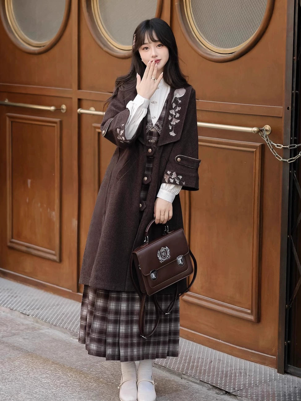 Autumn and winter wear suit women's woolen coat