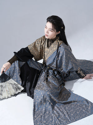 Step back in time with our Tang Dynasty-inspired Hanfu featuring the iconic Tang Yuan collar and half-arm design. Discover the elegance of Tang Dynasty fashion with our collection, perfect for both men and women.