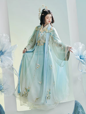 Discover blue hanfu for women with elegant hanfu sleeves, intricate hanfu patterns, and layered designs. Perfect as a princess hanfu dress, fairy hanfu dress, or sexy hanfu, it’s ideal for hanfu cosplay, hanfu dance style, or casual wear. Shop plus size hanfu, hanfu skirts, and more at our trusted hanfu shop, featuring hanfu for sale from top chinese clothing brands and the best Chinese designer clothing websites.