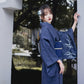 Blue Japanese kimono yukata vintage dress modified kimono