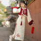 autumn and winter lolita spring dawn Chinese style short vest new year red robe long sleeve op cheongsam dress