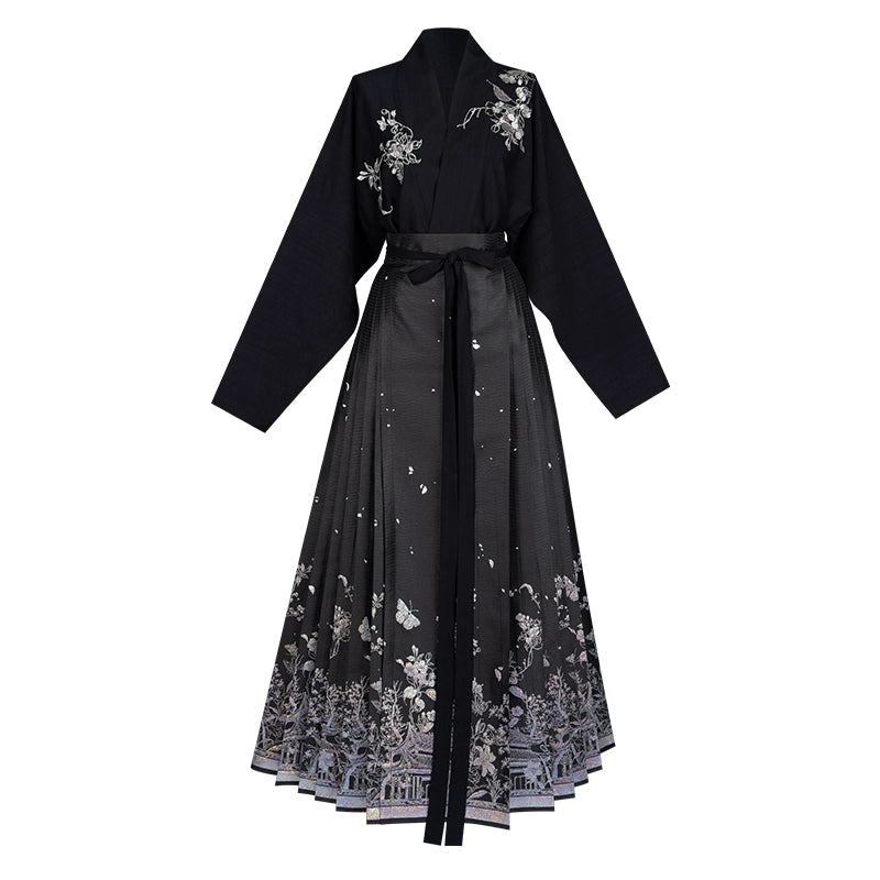 Discover a black modern hanfu with elegant hanfu sleeves, a stylish hanfu jacket, and timeless charm. Perfect for princess hanfu dress, fairy hanfu dress, or casual hanfu, it suits every hanfu woman. Pair with a hanfu shirt or wear it as a modern hanfu dress. Inspired by Ming Dynasty hanfu, it’s ideal for hanfu cosplay or as a cozy winter hanfu. Visit our hanfu shop for the best modernised hanfu and authentic blue hanfu.