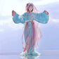 Flowers fly into dreams, Warring States robe embroidery fairy spring and summer Hanfu