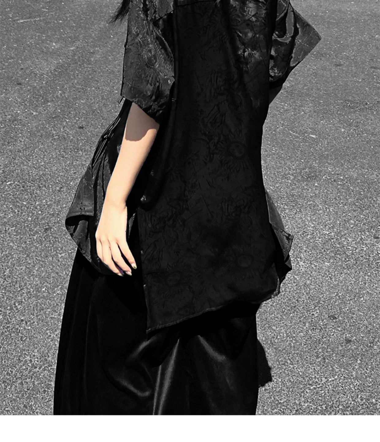 Elevate your style with our New Chinese Style Klein Blue Button-Down Shirt. This versatile piece exudes casual sophistication, perfect for any occasion. Inspired by traditional Hanfu craftsmanship, intricate embroidery adds a touch of elegance. Pair it with our black chiffon skirt for a stunning ensemble. Discover timeless style with our modern interpretation of classic elements.