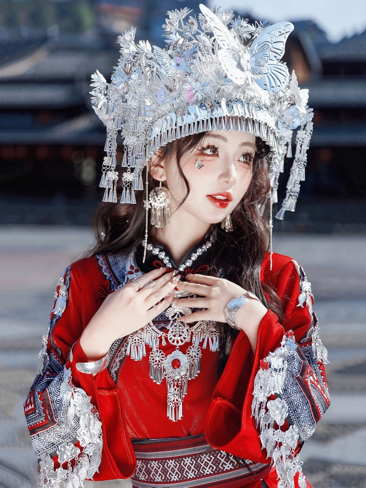 Miao Traditional Red Dress