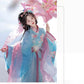 Flowers fly into dreams, Warring States robe embroidery fairy spring and summer Hanfu